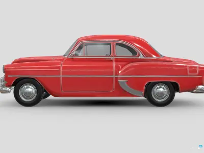 Chevrolet Club Coupe 1953 Low-poly 3D model