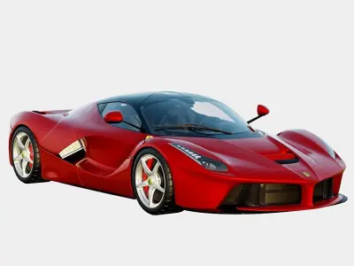 Ferrari LaFerrari 2014 Basic Trim Low-poly 3D model