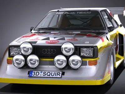Audi Sport Quattro S1 E2 1985 VRAY 3D model