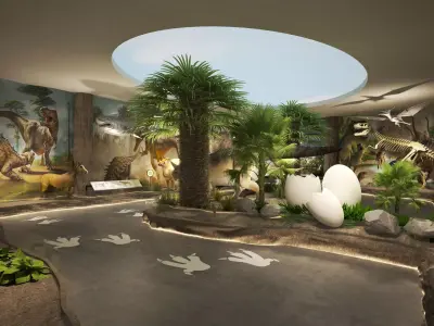 dinosaur fossil 02 Low-poly 3D model