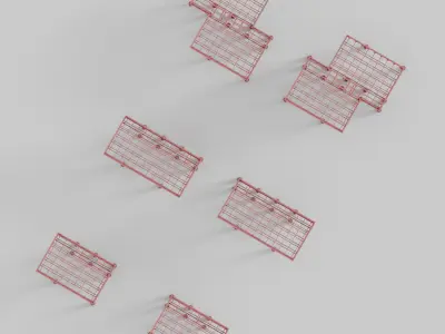 Metal Canopies Low-poly 3D model