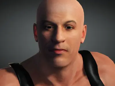 Vin Diesel Dominic Toretto 3D Model Low-poly 3D model