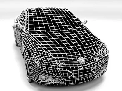 OPEL TIGRA CABRIO CLOSED LOWPOLY Low-poly 3D model