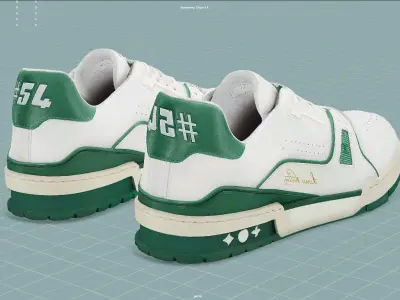 Louis Vuitton Trainer fashion sneaker 3D model