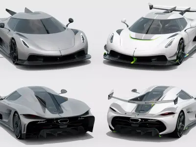  Koenigsegg Jesko and Jesko Absolut 3D Model Pack