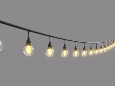 Vintage Lights String 3D model