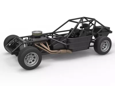 Dirt Modified stock car Base Scale 1 to 25 3D print model