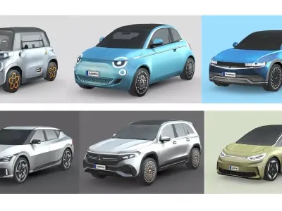 Low-Poly Car Pack 012 - Futuristic Fleet