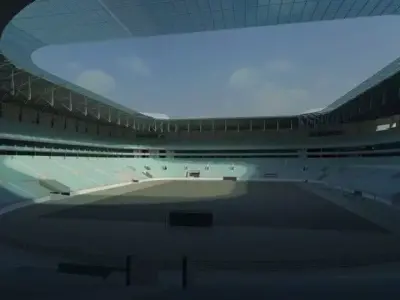 sports stadium compelete revit project  02 3D model