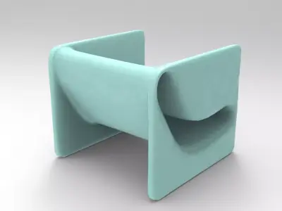 Muhga Chair Low-poly 3D model