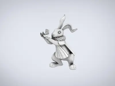 Rabbit from Alice in Wonderland Low-poly 3D model