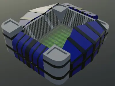 Football Stadium - Inter Low-poly 3D model