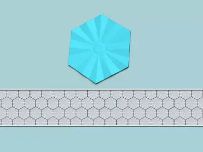 Hexagonal Wall Panel A32 Angular - Interior Design Decoration 3D print model