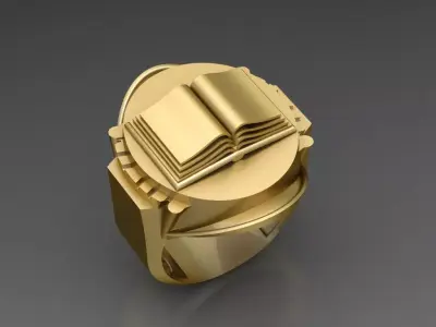 The Book Ring 3D print model