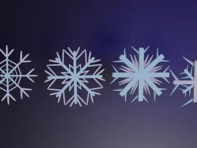 Snowflakes  Free 3D model