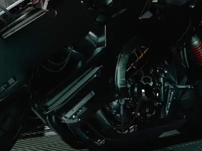 sci fi motobike Low-poly 3D model