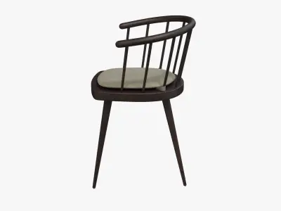 Wooden Chair 001 Low-poly 3D model