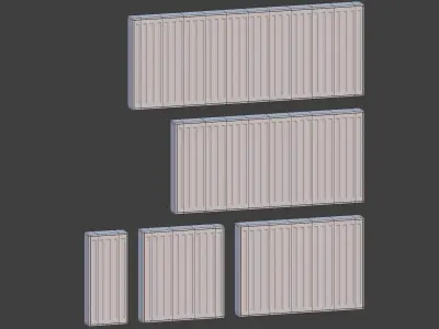 Radiator pack Low Poly Low-poly 3D model