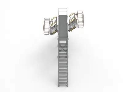 Folding Stairs from a tanker 2 3D print model
