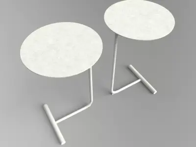 Mitzi Table white finish Low-poly 3D model