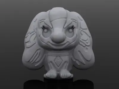 Cocker dog lady pendant 3D print model