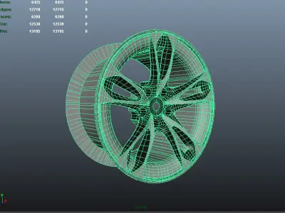 Rim For High Performance Cars AAA Low-poly 3D model