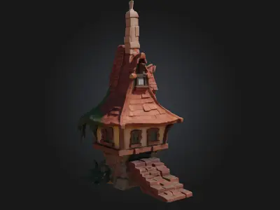 Enchanted Cottage  Whimsy Dwelling of Magic and Mystery 3D model