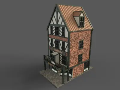 Building  prt1 low-poly 3D model Free low-poly 3D model