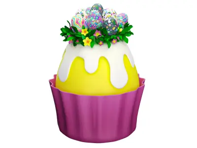 Easter Eggs Holiday Decoration 3D model