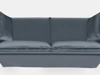 BACKSALEN Cover for 3-seat sofa 2 Low-poly 3D model