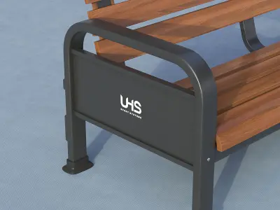 Sport Resting bench Long 3D model