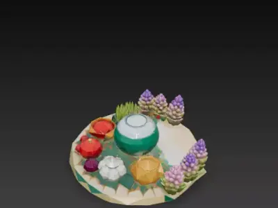 Nowruz Festival Foods Podium Persian 3D 3D print model