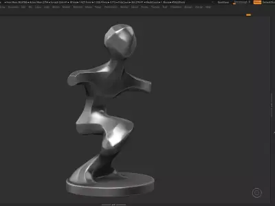 Modern Abstract Human Anatomy sculpture 3d print model 131 3D print model