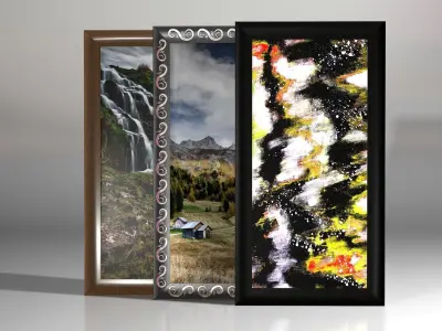 A collection of Frames - Set II Low-poly 3D model