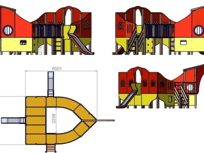 Playground ship BRIG 3D model