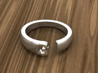 Alphabet Ring G 3D print model