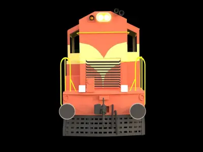 Diesel Locomotive WDM 3D Model 3D model