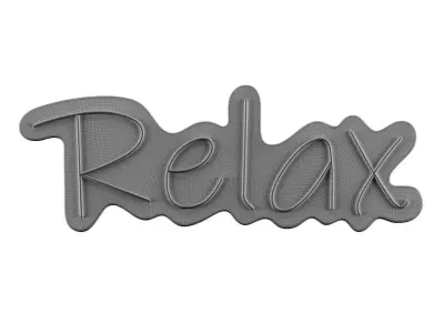 Relax Neon Sign 3D model