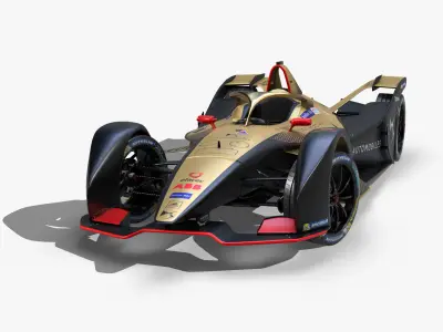 DS Formula E 2020 Low-poly 3D model