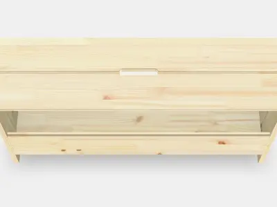 PERJOHAN Bench with storage Low-poly 3D model