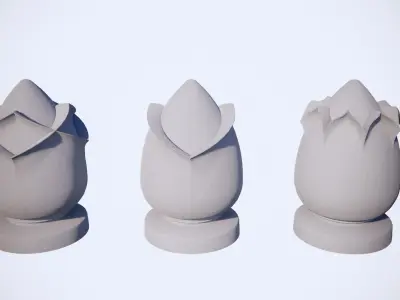 Jasmine Buds Javanese Ornaments 3D model