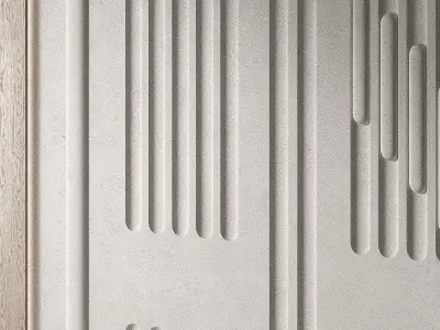 Geometric Wall Panels Semi-circle round arches pattern 3D model