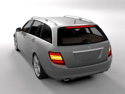 MERCEDES C CLASS ESTATE LOWPOLY Low-poly 3D model
