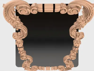 Carved decor ornament for cnc 33 3D model
