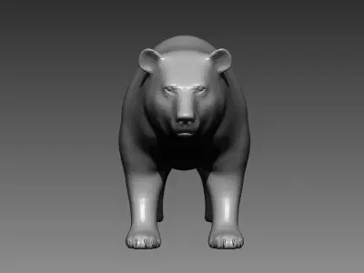 Bear base mesh for Zbrush 3D model