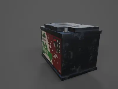 Car Battery Low-poly 3D model