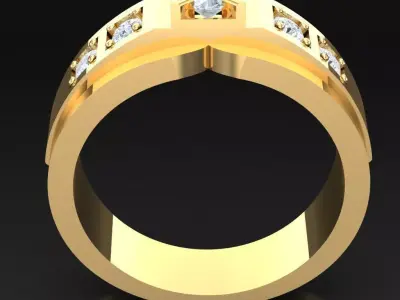 Luxury Men Rings Designs 4MR074 3D print model
