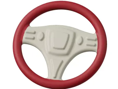 Auto Car Steering Wheel Toy 3D model