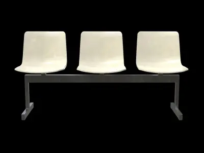 Pato Bench-Steel Low-poly 3D model