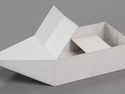 Paper Boat V3 Low-poly 3D model